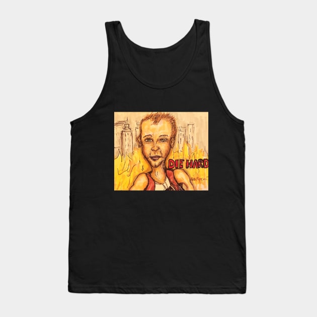 Bruce Willis Die Hard Tank Top by TheArtQueenOfMichigan 